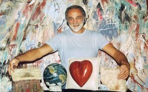 Tom Pergola with sculptural works