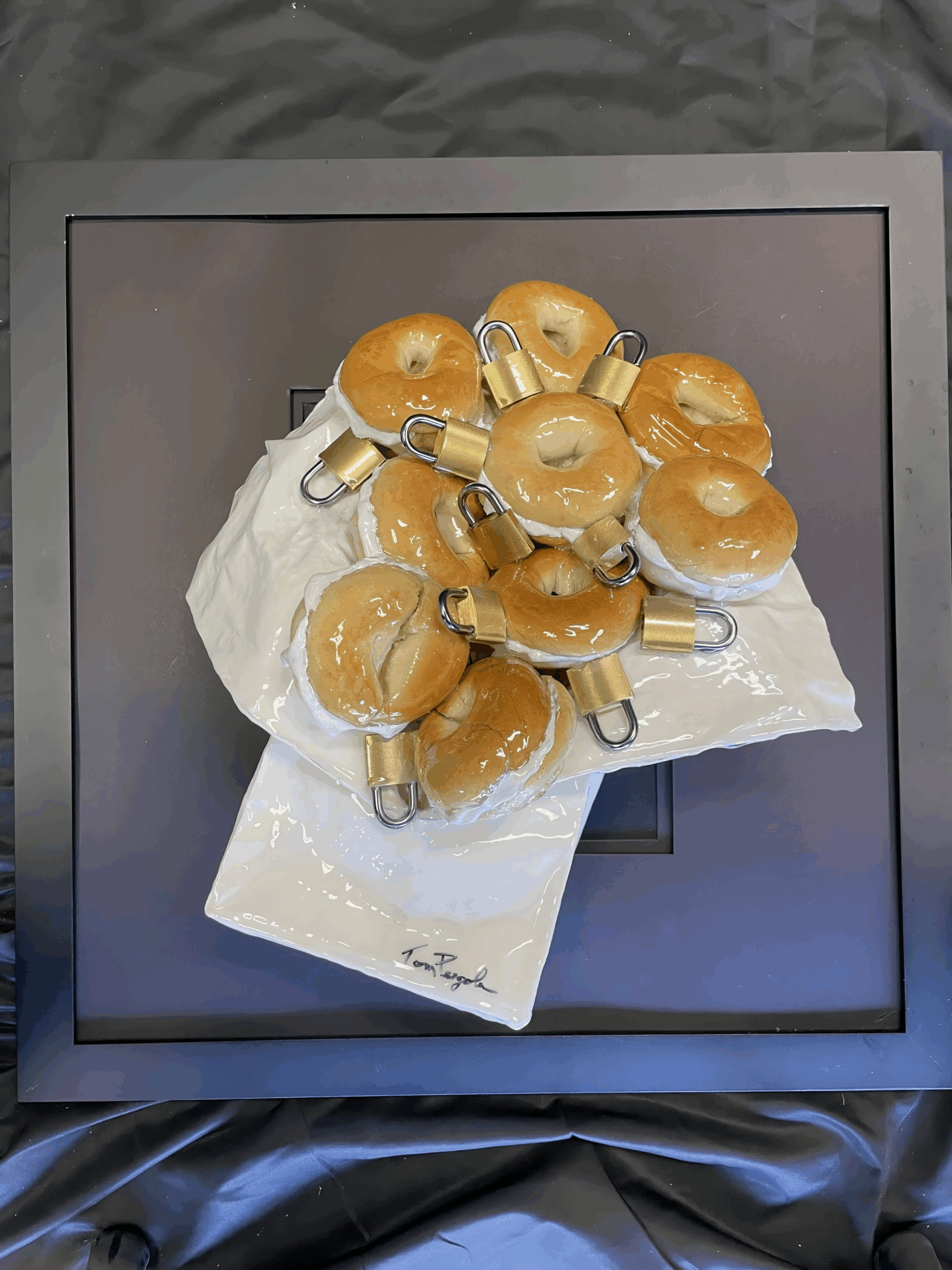 Bagels & Locks Framed by Tom Pergola