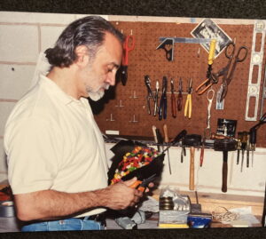 Tom Pergola working on his art